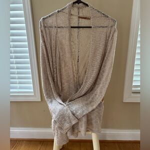 Belldini Cream Open-Knit Cardigan